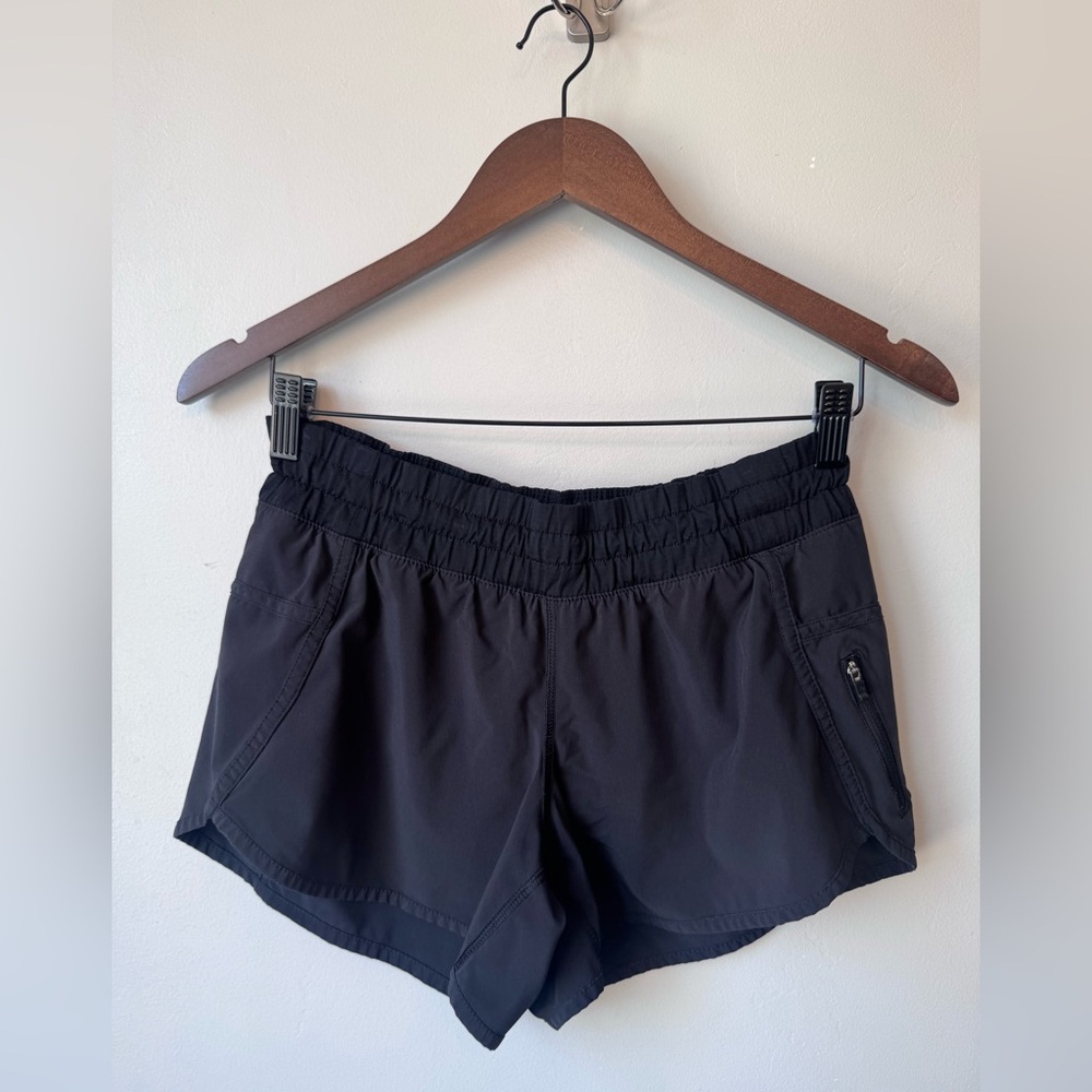 Lululemon Black Athletic Running Shorts Lightweight Moisture-Wicking
